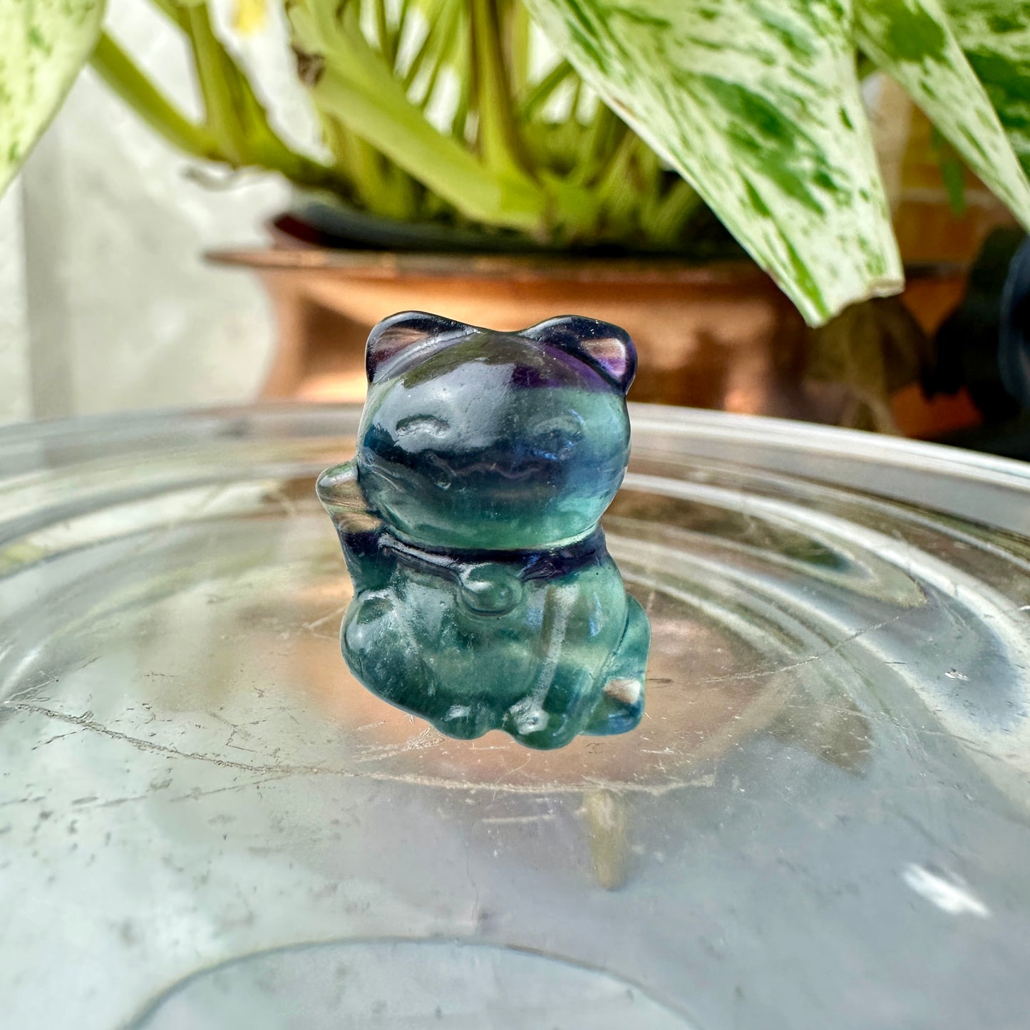 Mini Fluorite Crystal Figurines - Micro Mini Figurines - Natural Crystal Home Decor
