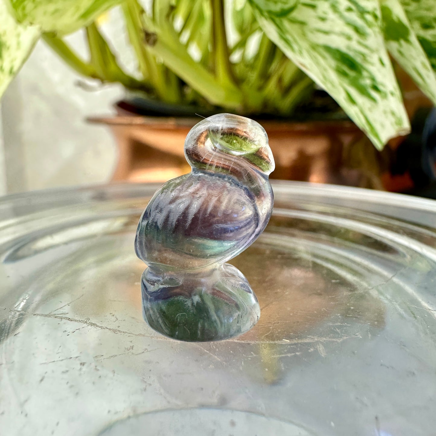 Mini Fluorite Crystal Figurines - Micro Mini Figurines - Natural Crystal Home Decor