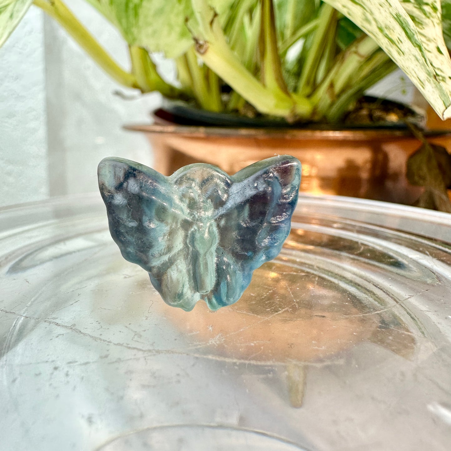 Mini Fluorite Crystal Figurines - Micro Mini Figurines - Natural Crystal Home Decor