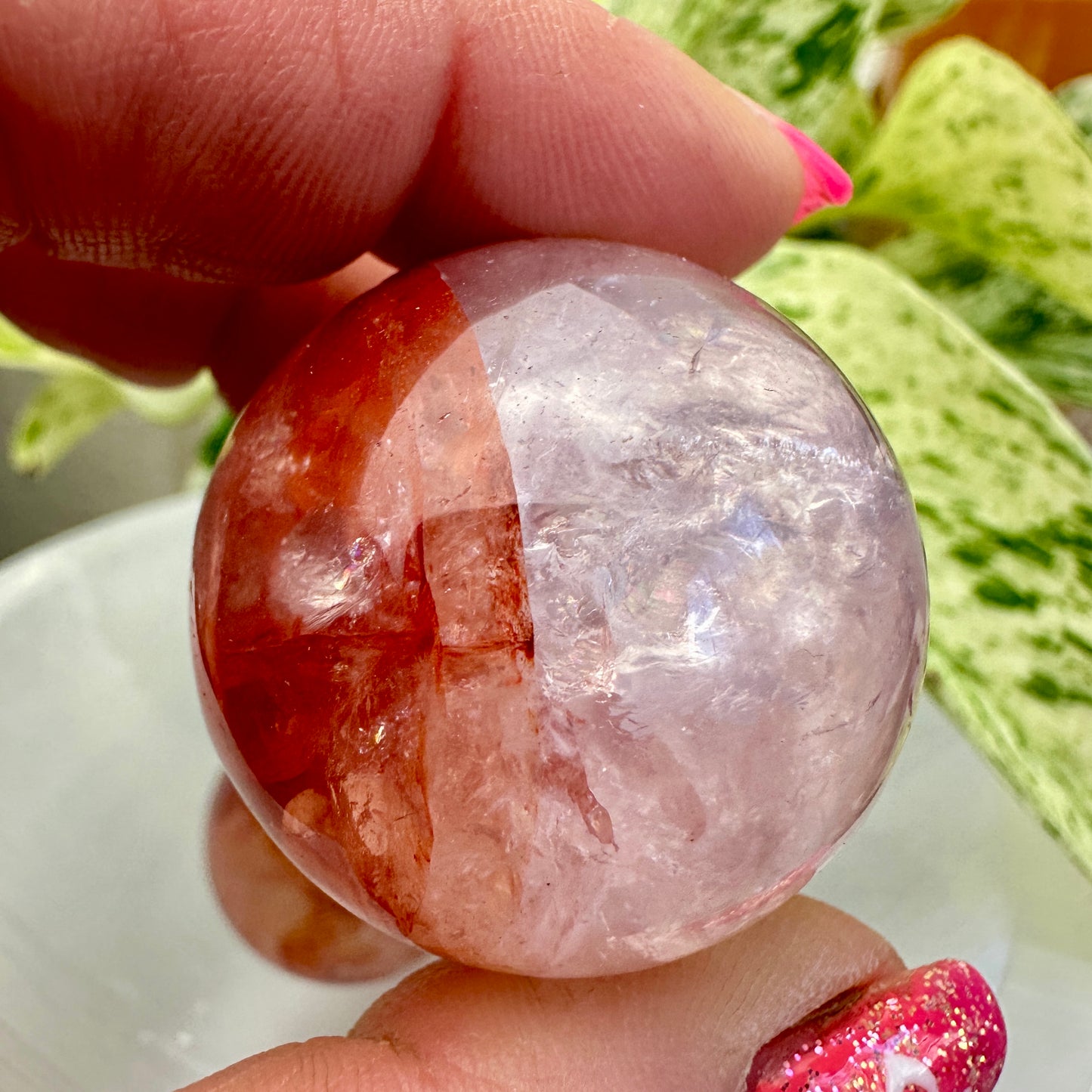 30mm Fire Quartz Sphere