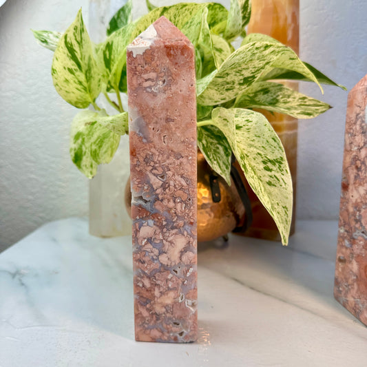 Large Pink Agate Towers — 8 to 8.5 inch
Emotional Strength | Grounding | Soothing Energy
✨ Imperfect & Intuitively Chosen ✨ - Katie's Mystic Crystals