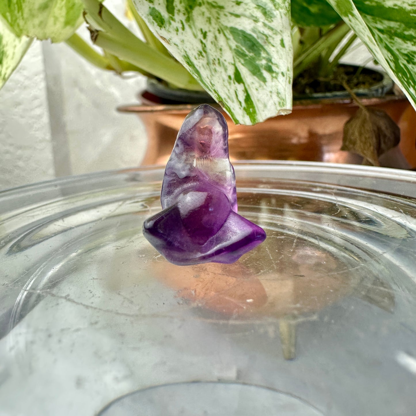 Mini Fluorite Crystal Figurines - Micro Mini Figurines - Natural Crystal Home Decor