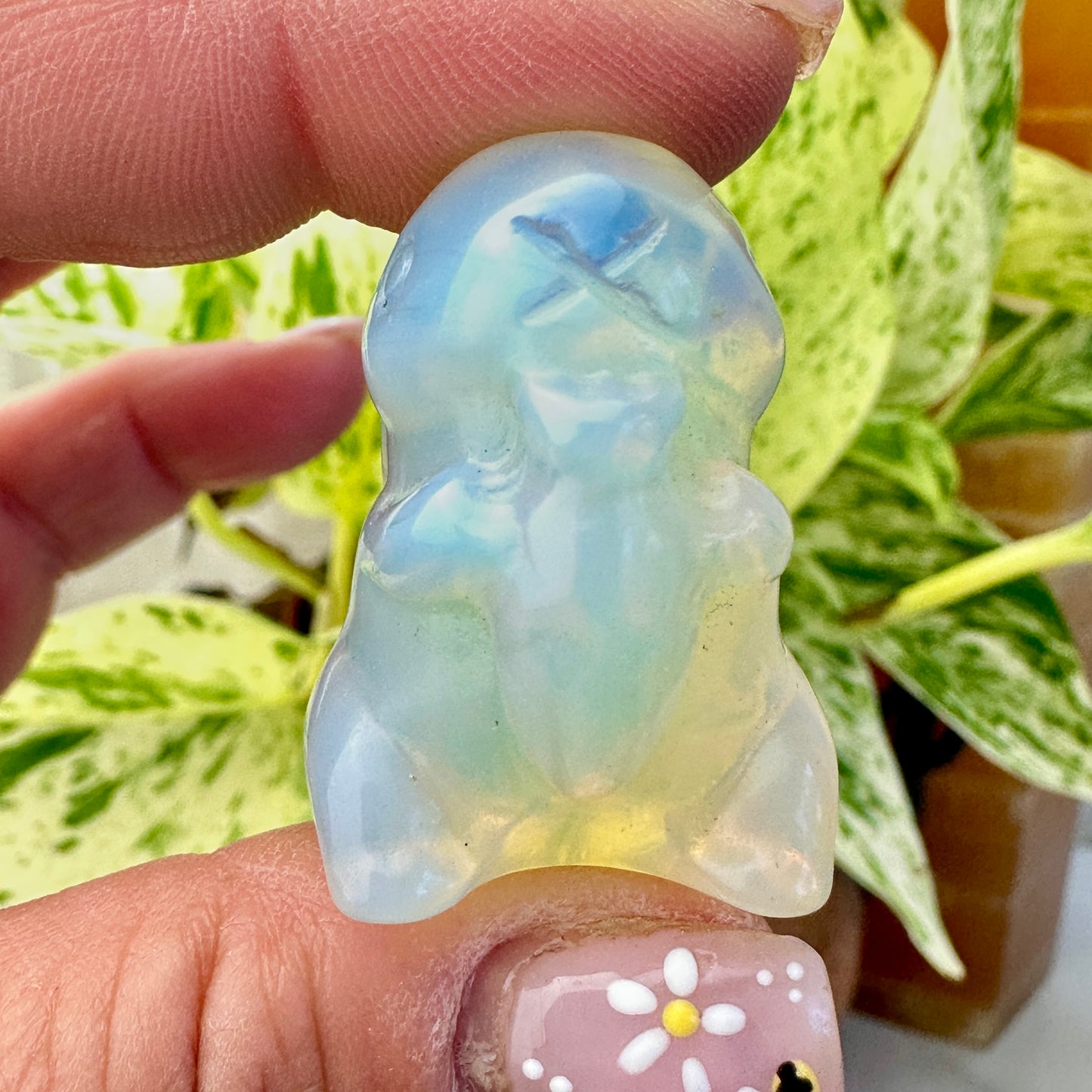 Adorable Opalite Bunny - Opalite is Man Made