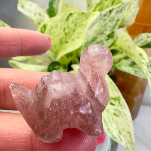 Long Neck Dino Red Aventurine and Orange Calcite