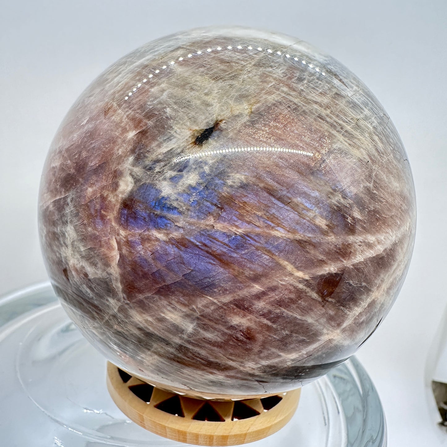 Moonstone with Sunstone Spheres - Katie's Mystic Crystals