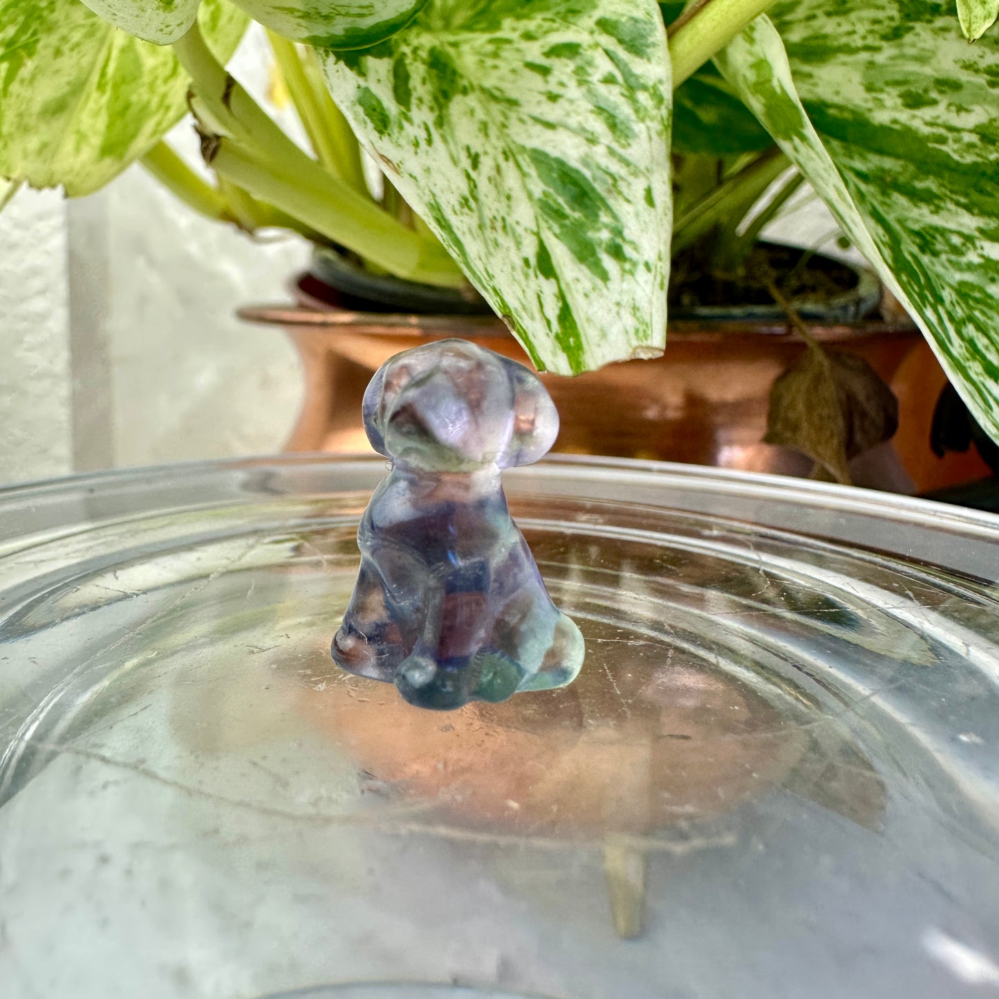 Mini Fluorite Crystal Figurines - Micro Mini Figurines - Natural Crystal Home Decor
