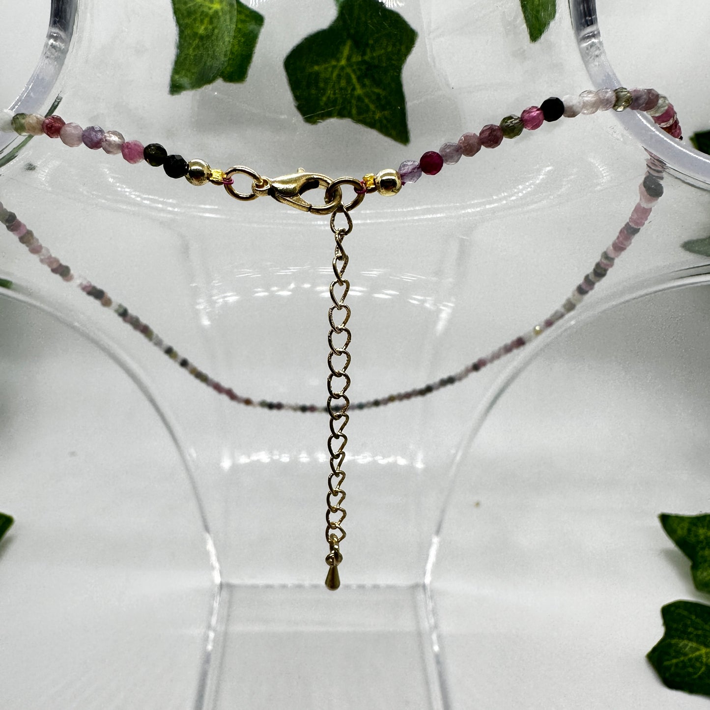 Minimalist Watermelon Tourmaline Necklace - Katie's Mystic Crystals