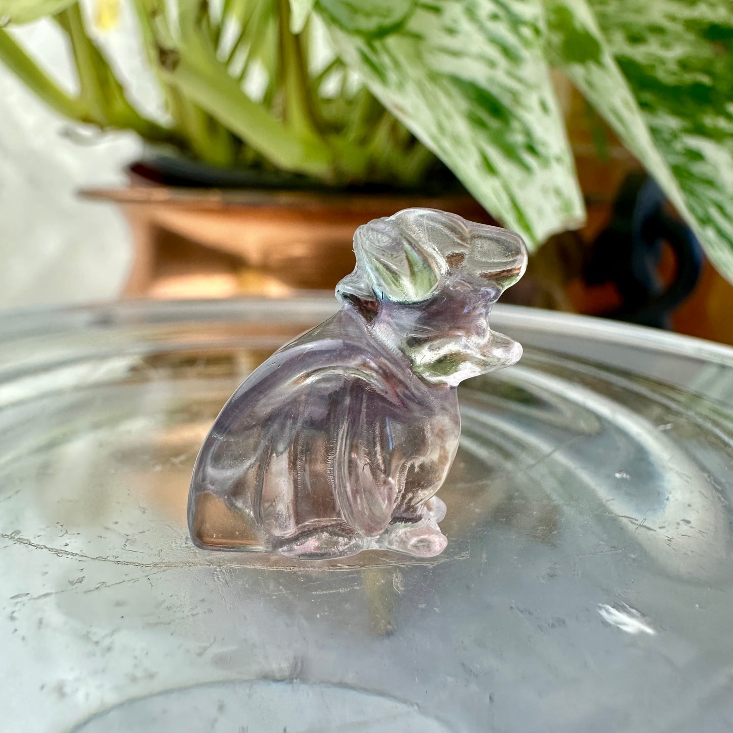 Mini Fluorite Crystal Figurines - Micro Mini Figurines - Natural Crystal Home Decor