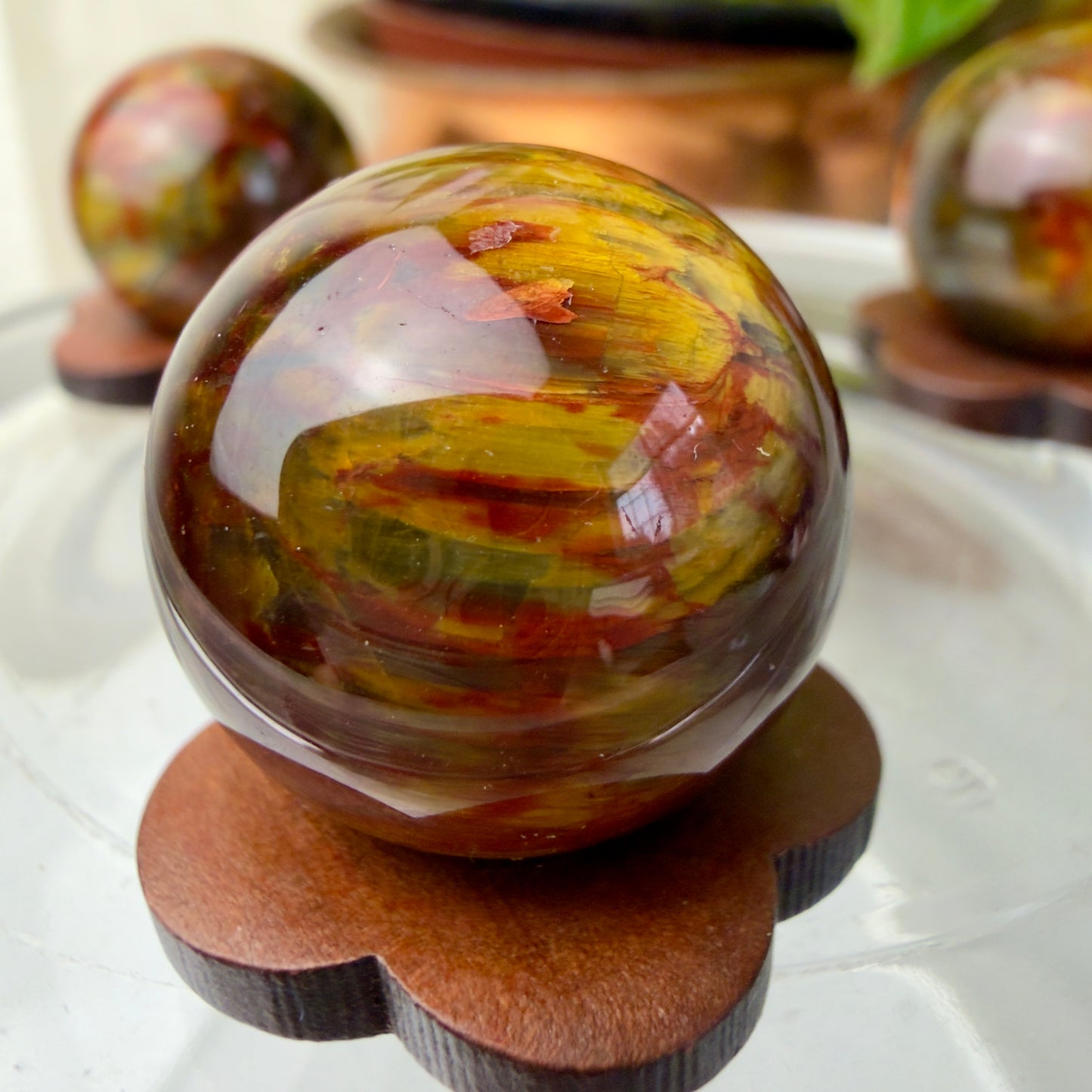 ✨ Pietersite Mini Spheres – A 23.6mm | B 22.8mm | C 21.4mm ✨
