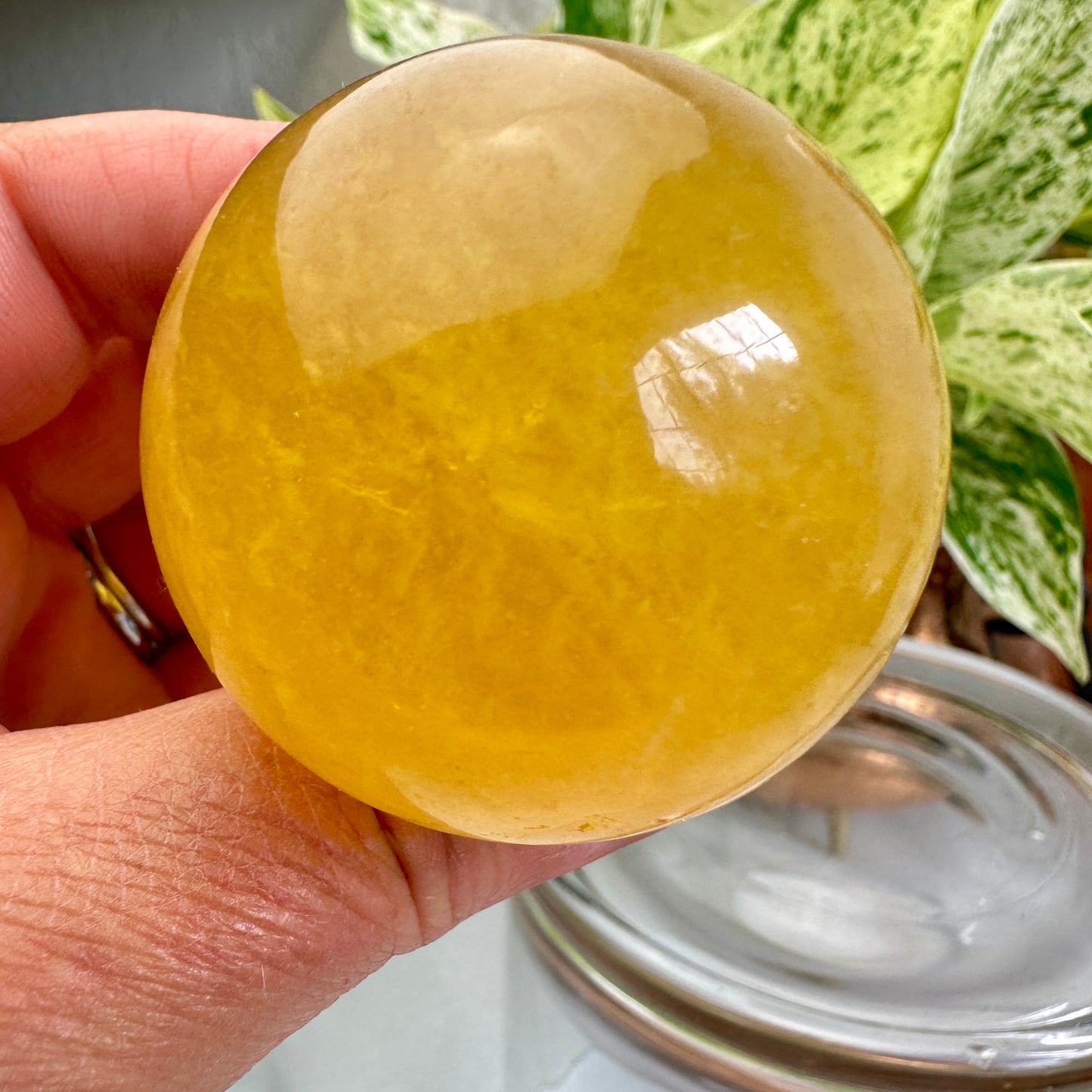 Yellow Fluorite Mushroom - 7oz, 2.8in