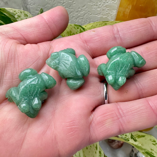 Green Aventurine Frogs - 1 inch