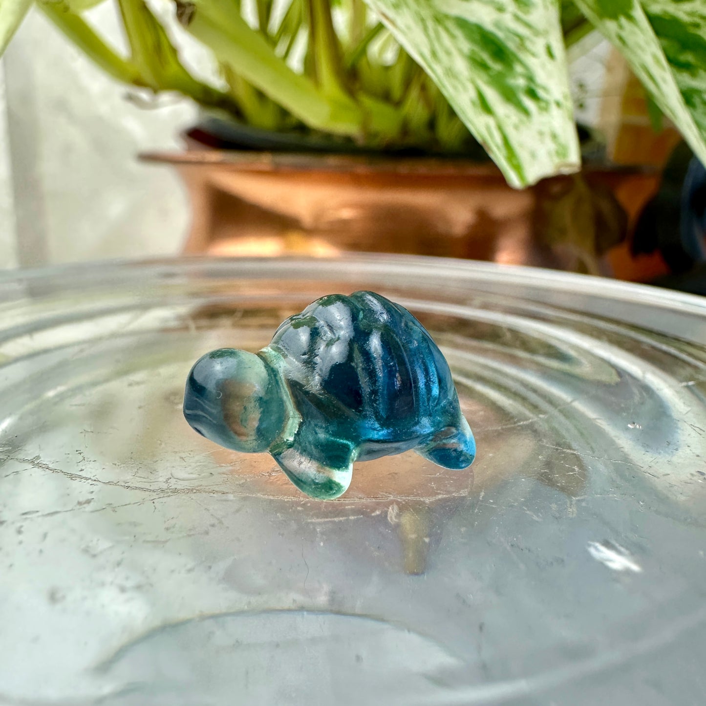 Mini Fluorite Crystal Figurines - Micro Mini Figurines - Natural Crystal Home Decor