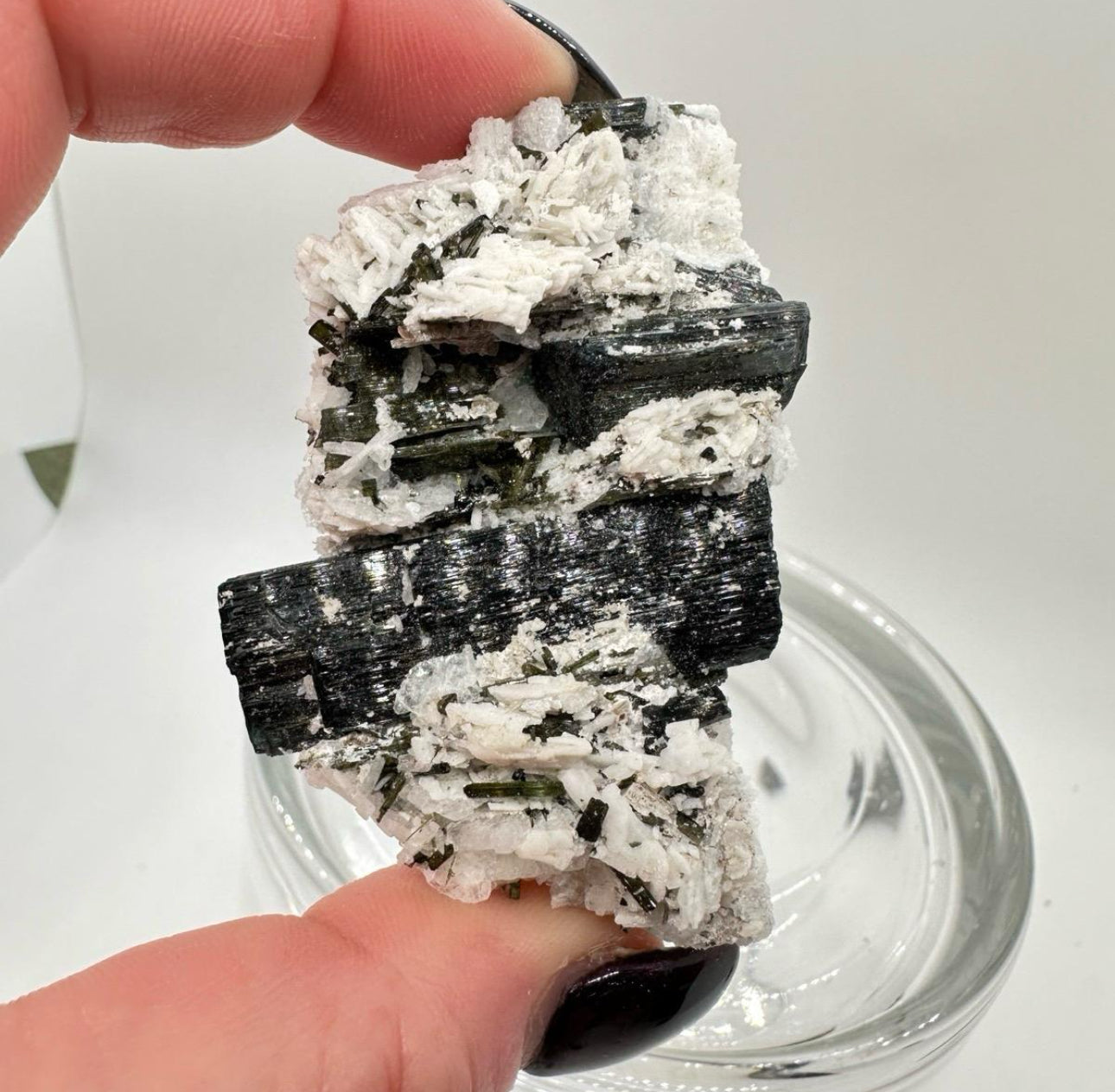 Albite with Mica and Green Tourmaline