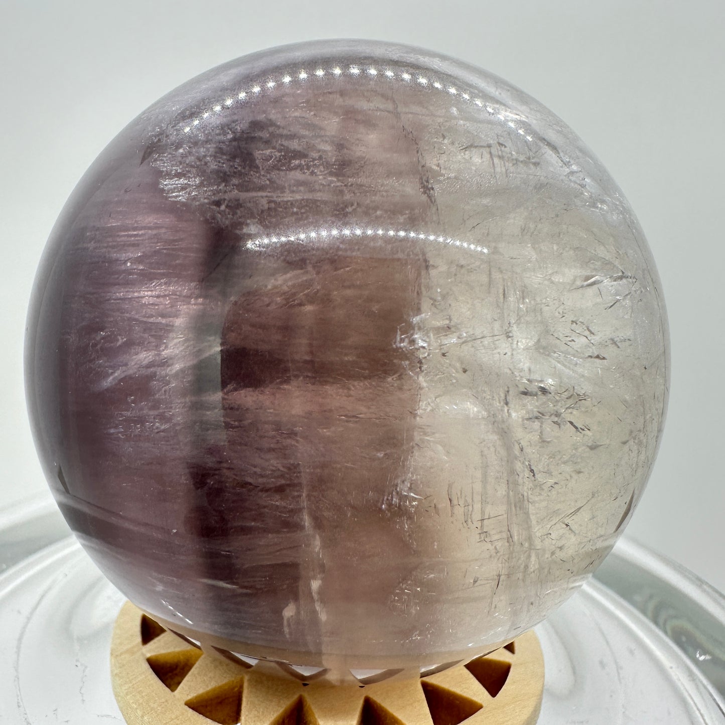 Mica In Rainbow Fluorite Sphere - Katie's Mystic Crystals
