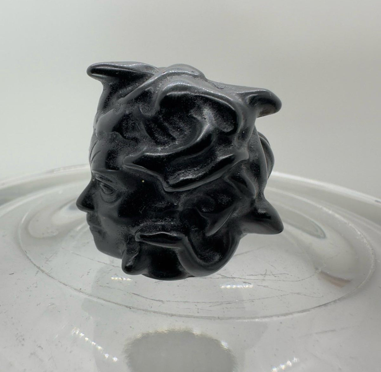 Mini Black Obsidian Medusa