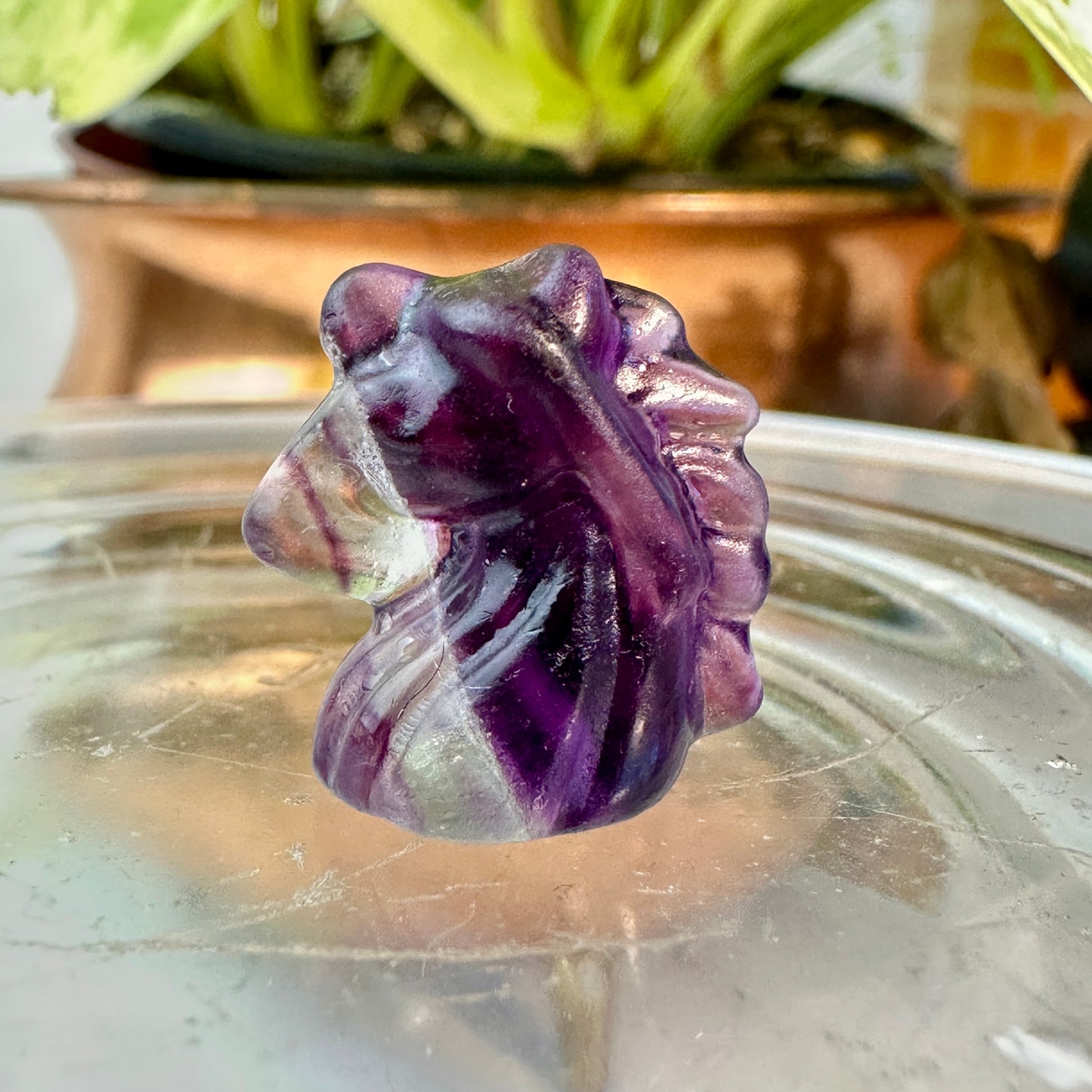 Mini Fluorite Crystal Figurines - Micro Mini Figurines - Natural Crystal Home Decor