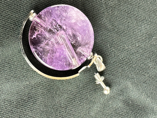 Gorgeous High Quality Amethyst Bottle Pendant (A) purple, protection, motivation, balance, spell bottle, bottle necklace, perfume bottle