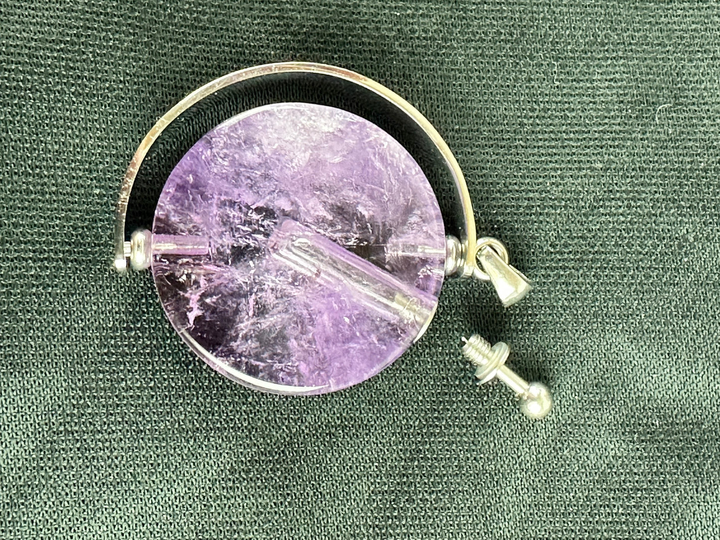 Gorgeous High Quality Amethyst Bottle Pendant (A) purple, protection, motivation, balance, spell bottle, bottle necklace, perfume bottle