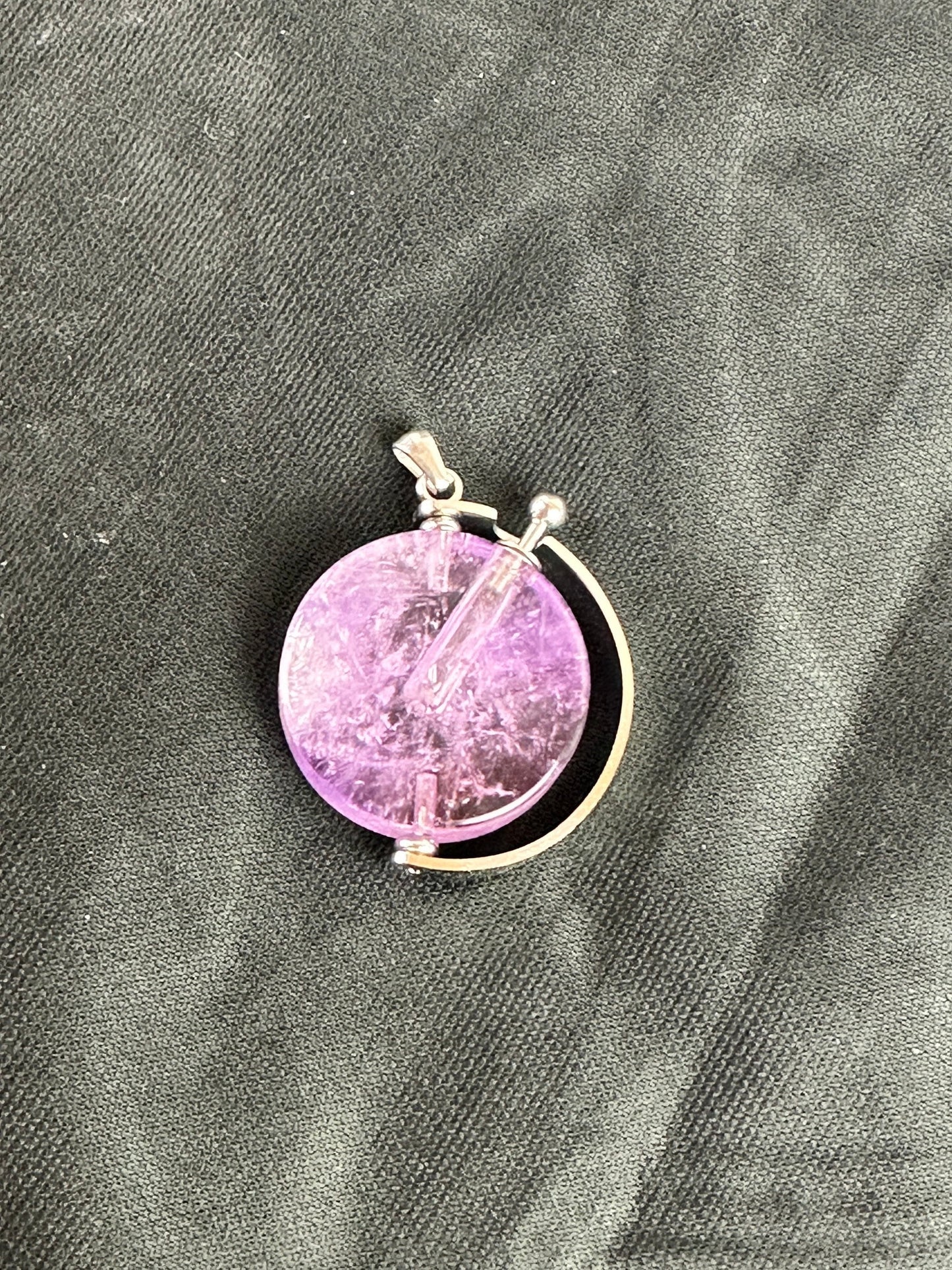 Gorgeous High Quality Amethyst Bottle Pendant (A) purple, protection, motivation, balance, spell bottle, bottle necklace, perfume bottle