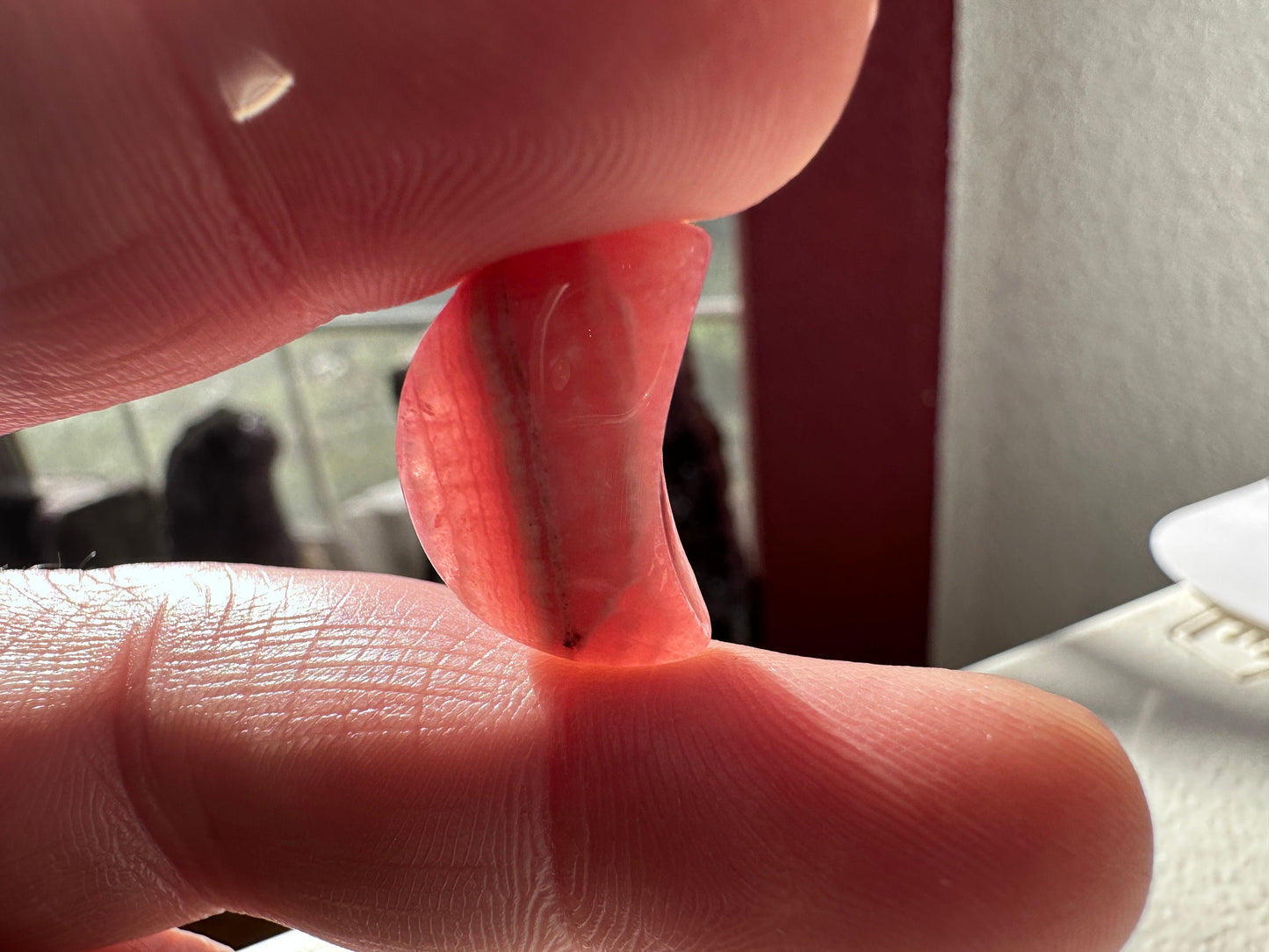 RHODOCHROSITE Crystal Moon (A) Crescent Moon, Healing Crystals, Self Care, Gift for her, Natural Crystals, Meditation Stones, Reiki Healing - Katie's Mystic Crystals