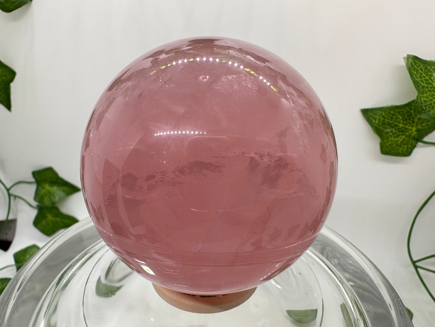 Star Rose Quartz Sphere 66.5mm (E) Top Grade 6 Star Rose Quartz, Deep Pink Rose Quartz,Star Rose Sphere, Natural Star Rose,Love Stone, Rare - Katie's Mystic Crystals