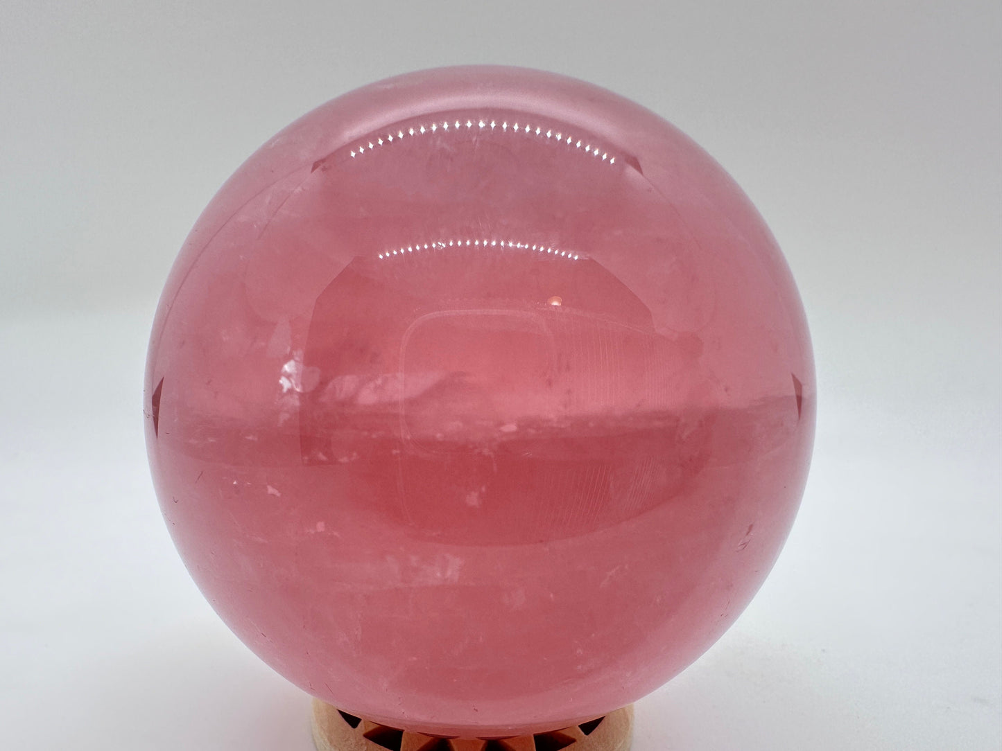 Star Rose Quartz Sphere 61mm (B) High Quality-6 Star Rose Sphere-Love Stone-Natural Star Rose Quartz-Rose Quartz-Healing Stones-Chakra Stones - Katie's Mystic Crystals