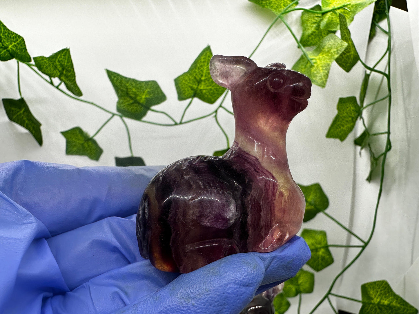 2in Rainbow Fluorite Deer Family, Crystal Carving, Crystal Animals, Deer Statue, Deer Figurine, Cottagecore, Collectables, Crystal Healing