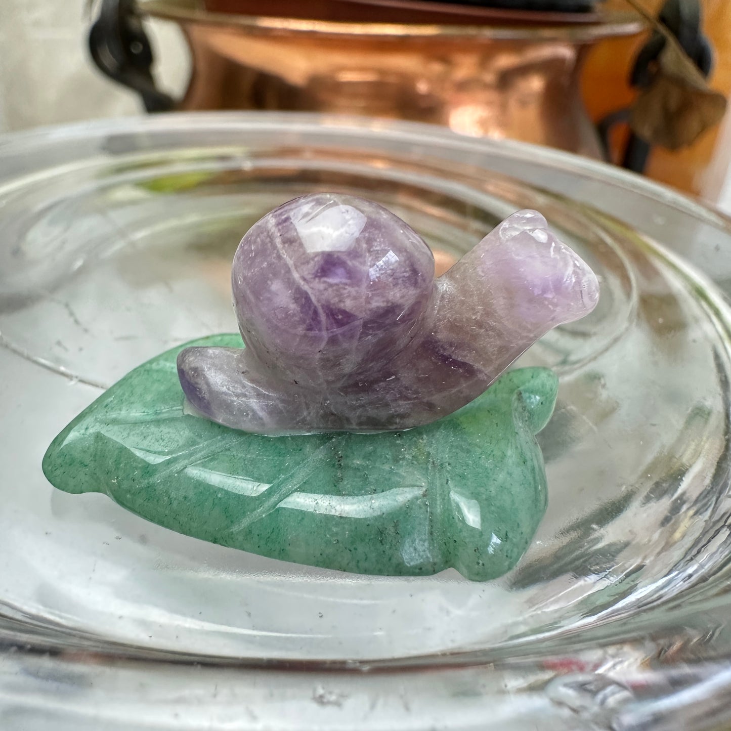 Mini Crystal Creatures on Lilypads and Leaves