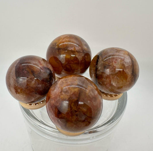 Golden Healer Fire Quartz Spheres