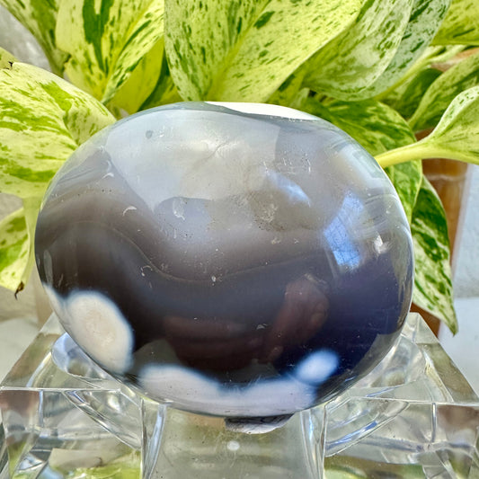 Orca Agate Palm Stone (E)