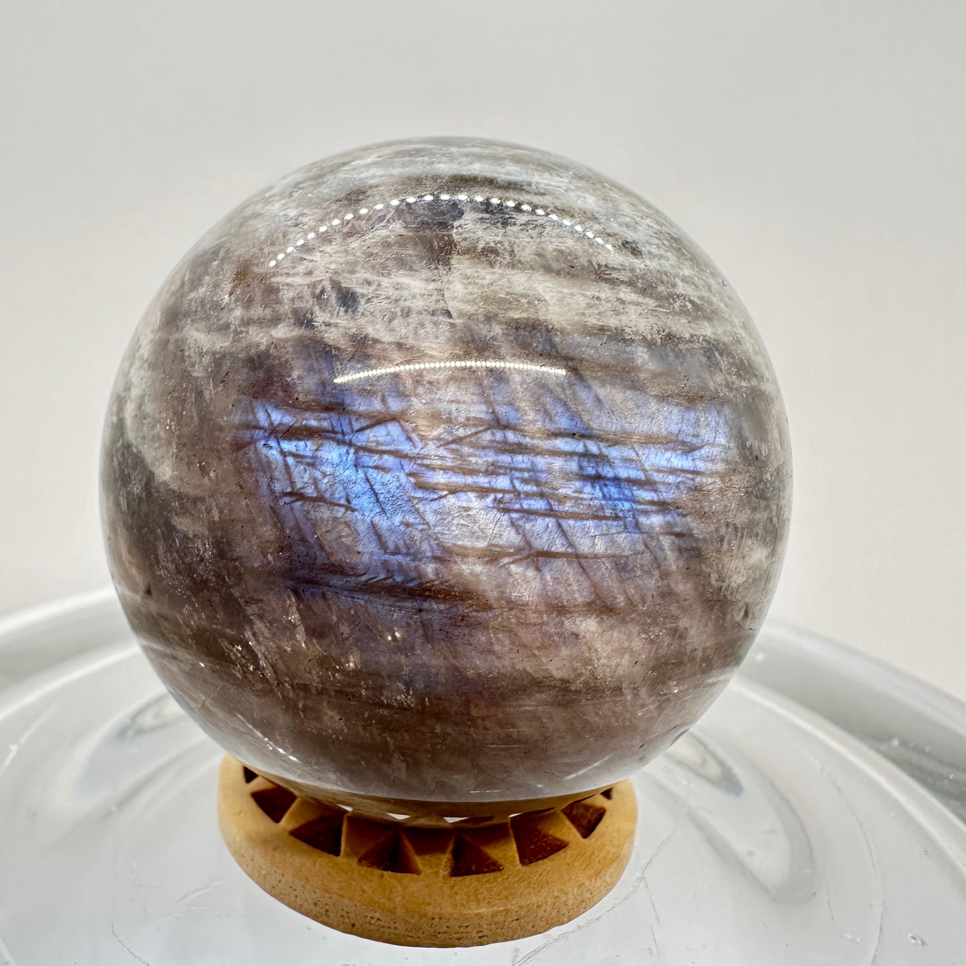Moonstone with Sunstone Spheres - Katie's Mystic Crystals
