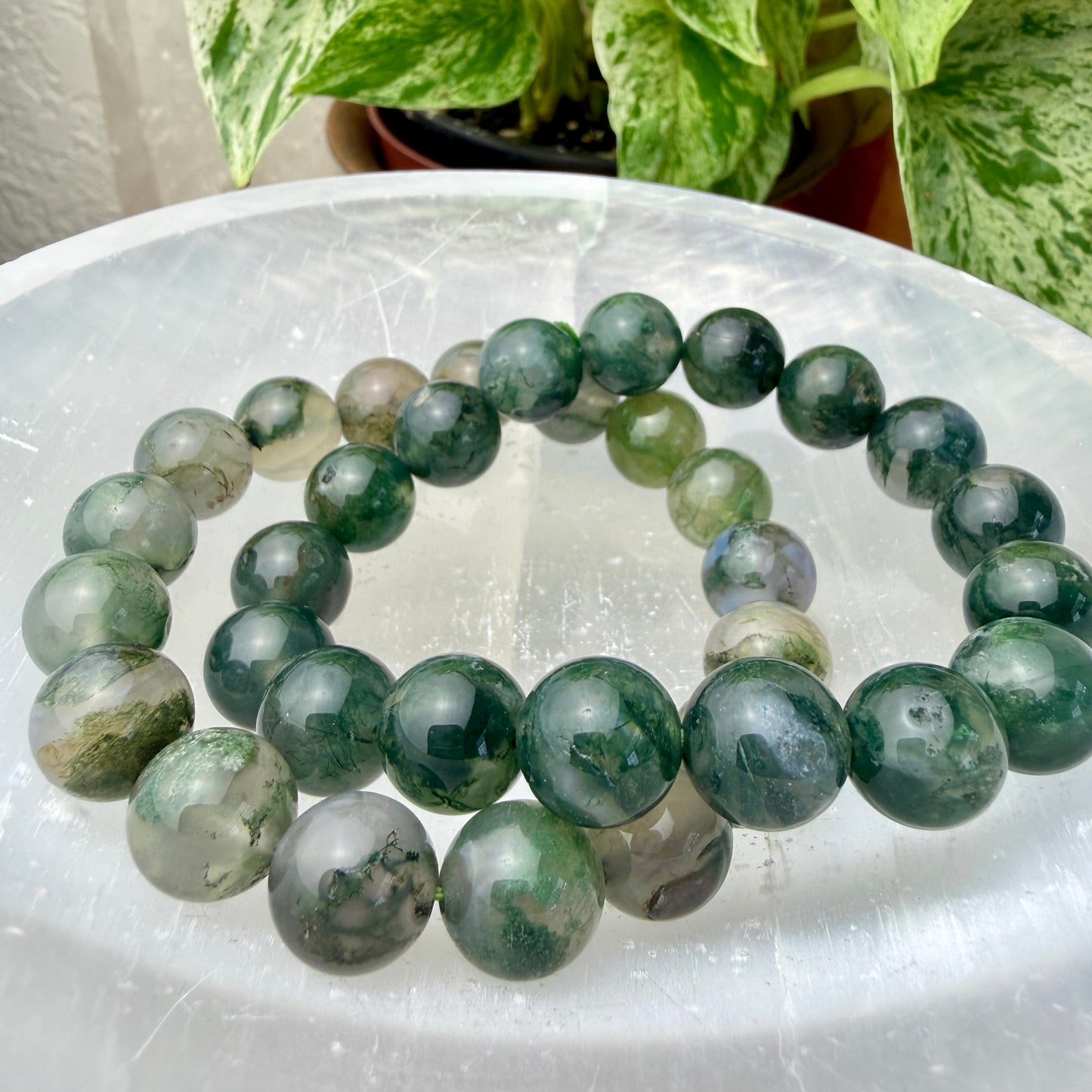 9–16mm Crystal Bead Bracelets – Genuine Gemstones