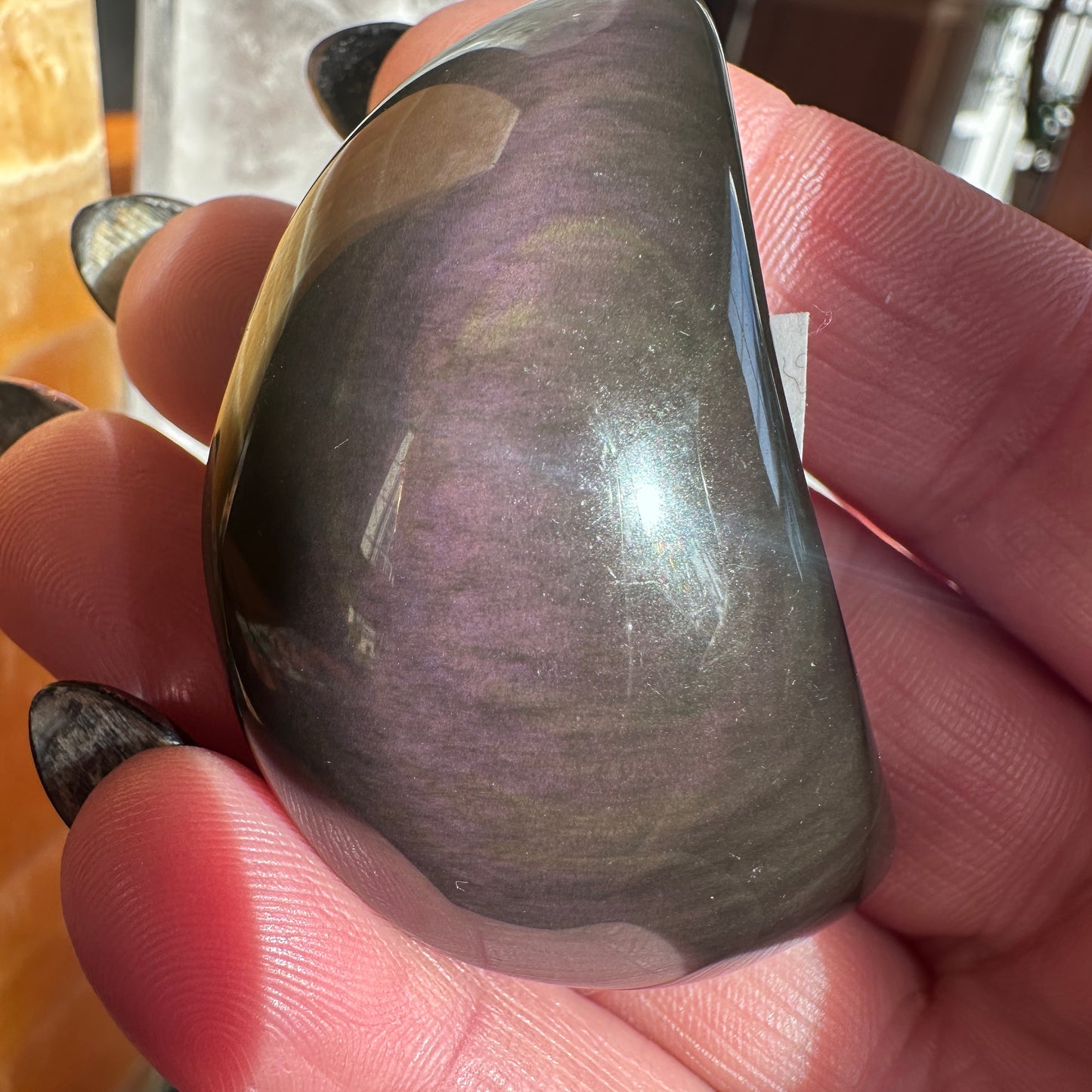 Rainbow Obsidian Moons - Katie's Mystic Crystals