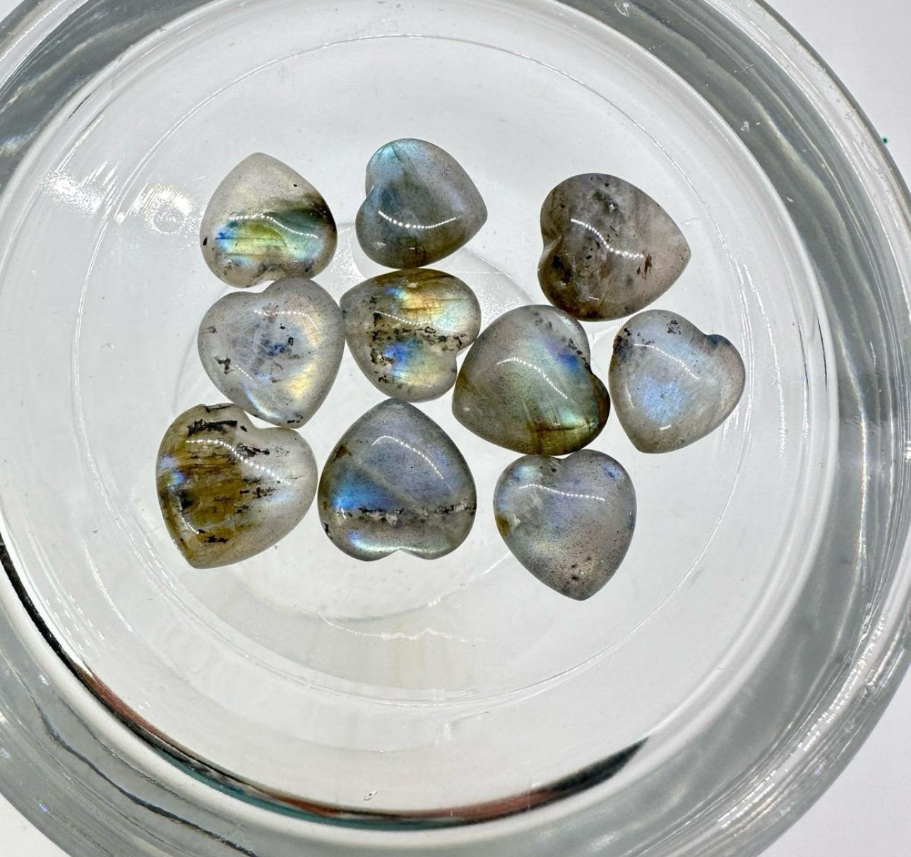 Micro Mini Labradorite Heart - .5 inch