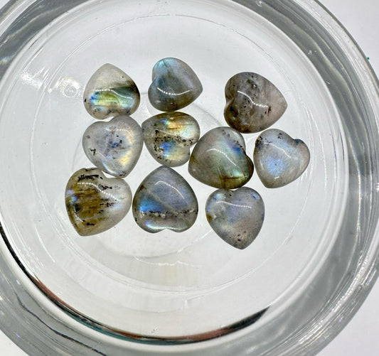 Micro Mini Labradorite Heart - .5 inch