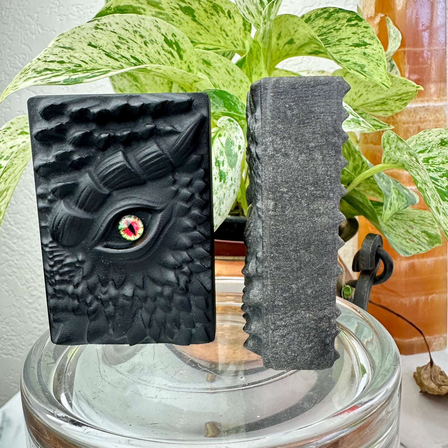 Obsidian Dragon Eye Book Carving — 3.1 x 2.2 x 1 inch
Protection | Power | Ancient Wisdom