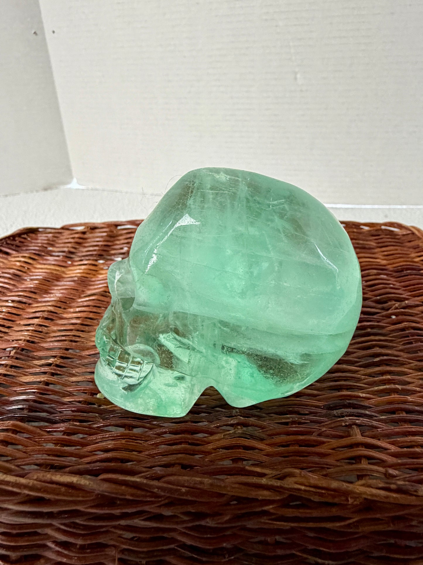 Baja Blast Fluorite Carved Skull
