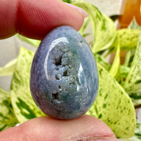 Grape Agate Egg - 1.1-1.25 inch - Katie's Mystic Crystals