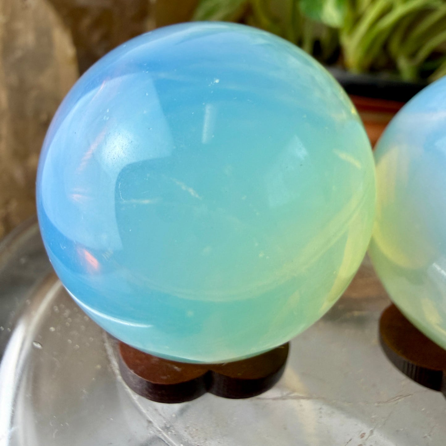 Opalite Sphere | 39-40mm | Ethereal Glow & Communication Crystal | Man-Made