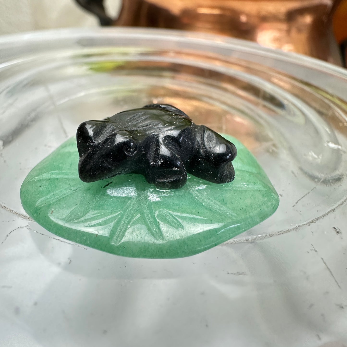 Mini Crystal Creatures on Lilypads and Leaves