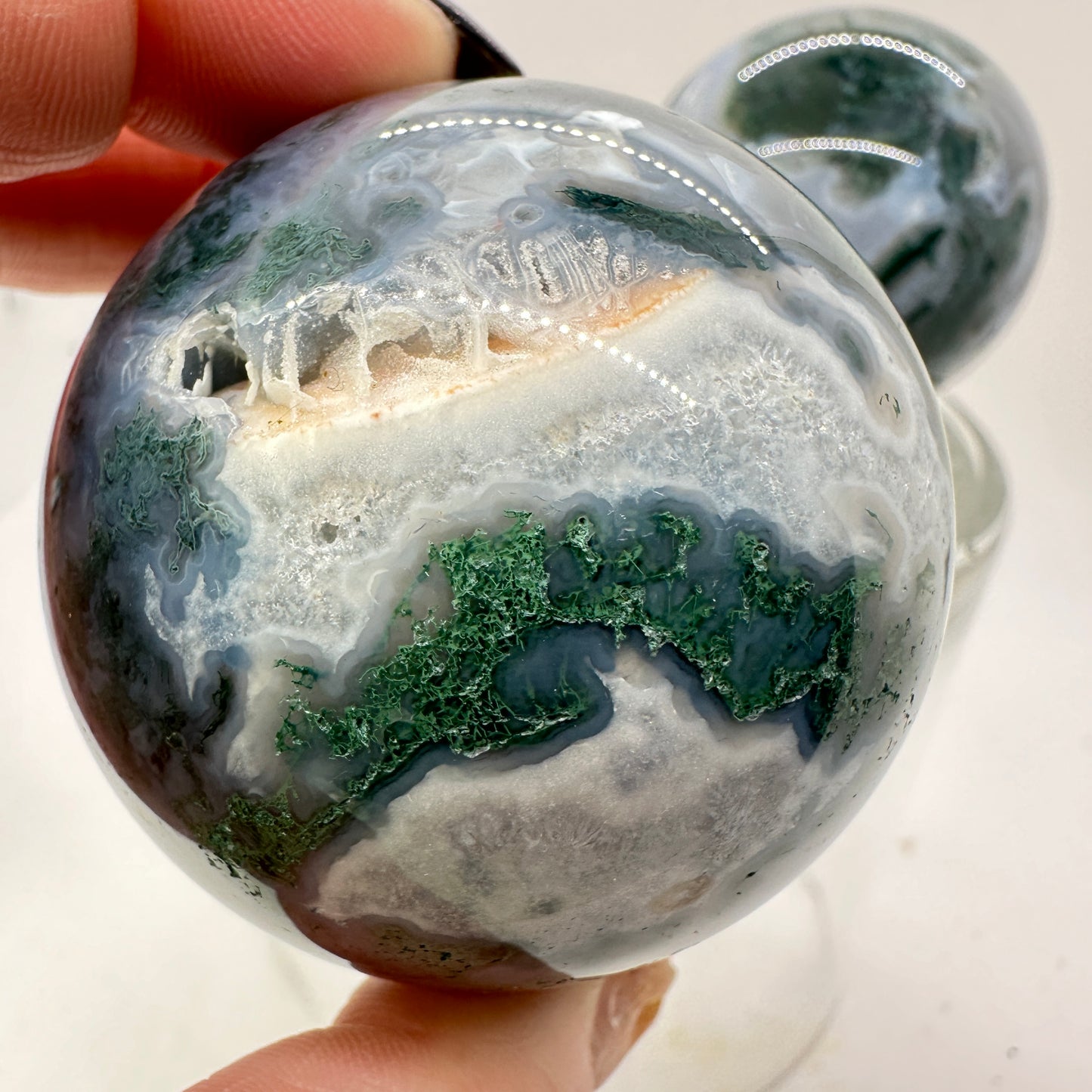 Moss Agate Spheres - Katie's Mystic Crystals