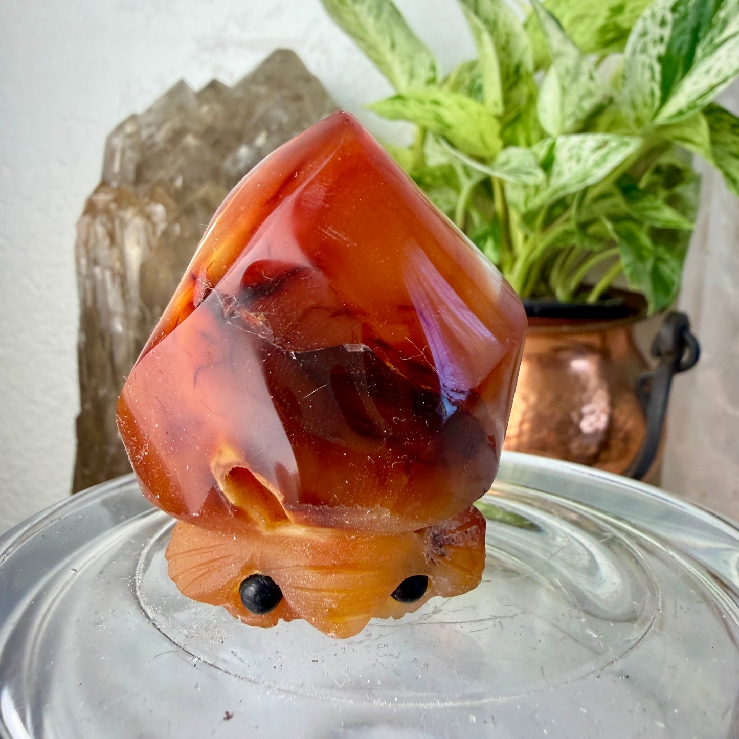 Intuitive Pick Carnelian Elephant Flame