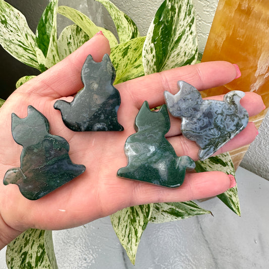 Moss Agate Slab Cat