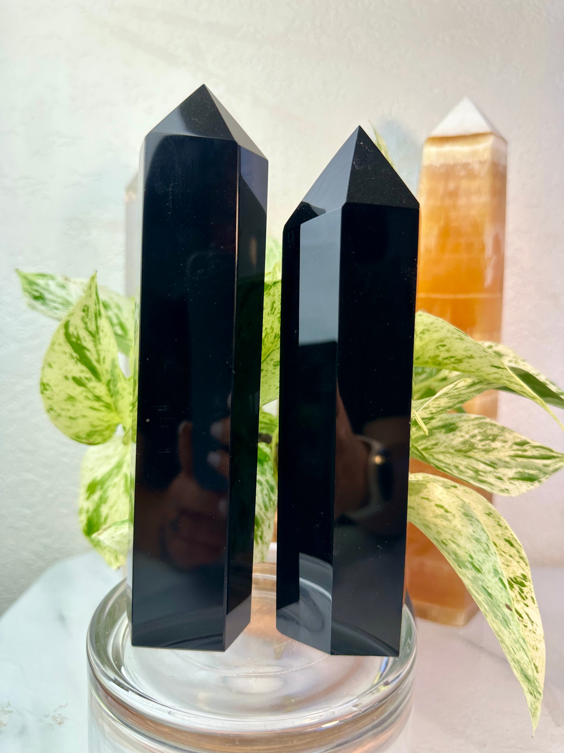 Large Black Obsidian Towers — 1 lb
Protection | Truth | Energetic Clearing - Katie's Mystic Crystals