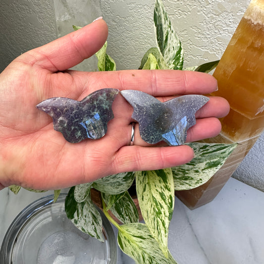 Grape Agate Butterfly - 2.2 Inch