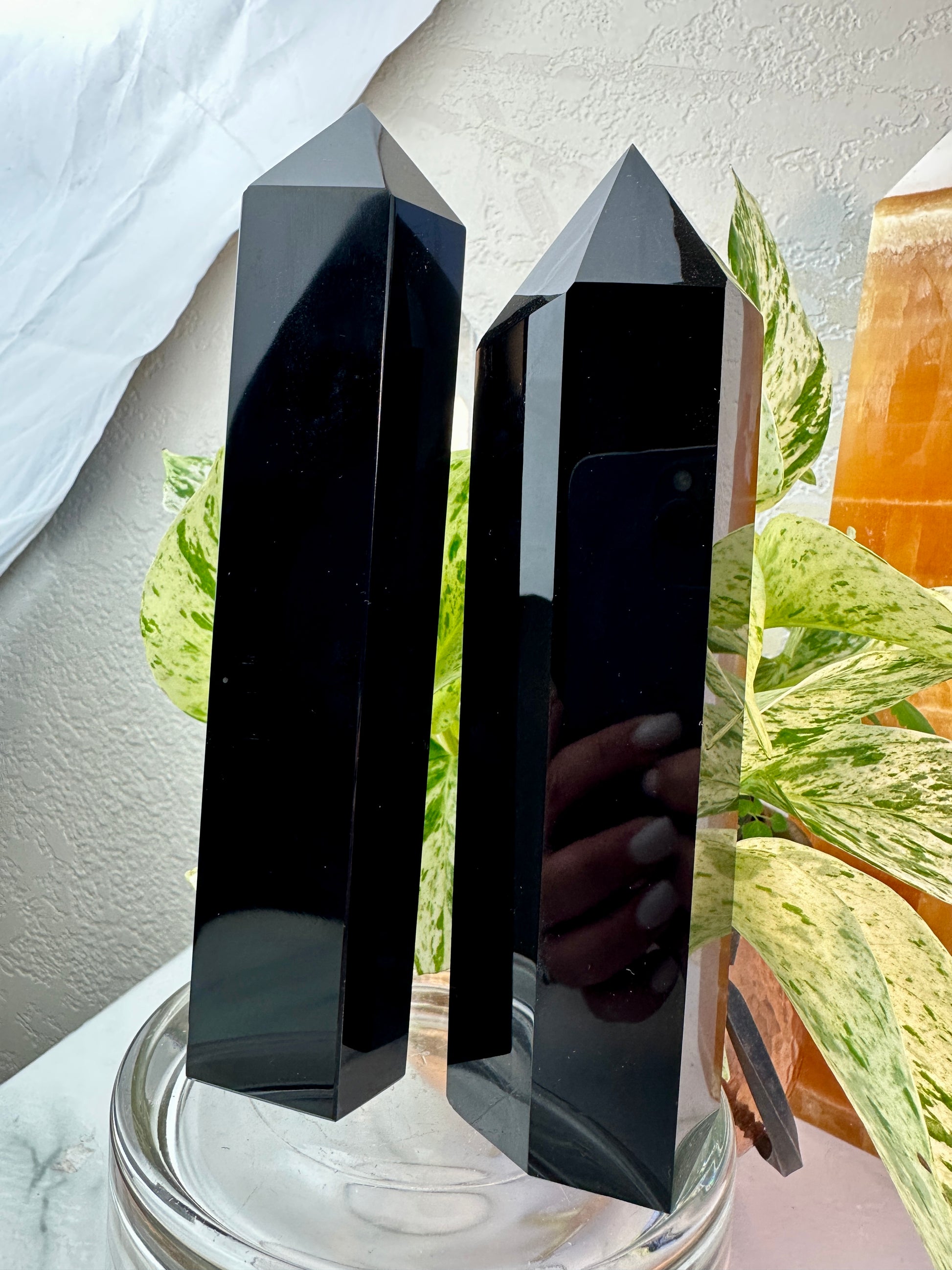 Large Black Obsidian Towers — 1 lb
Protection | Truth | Energetic Clearing - Katie's Mystic Crystals