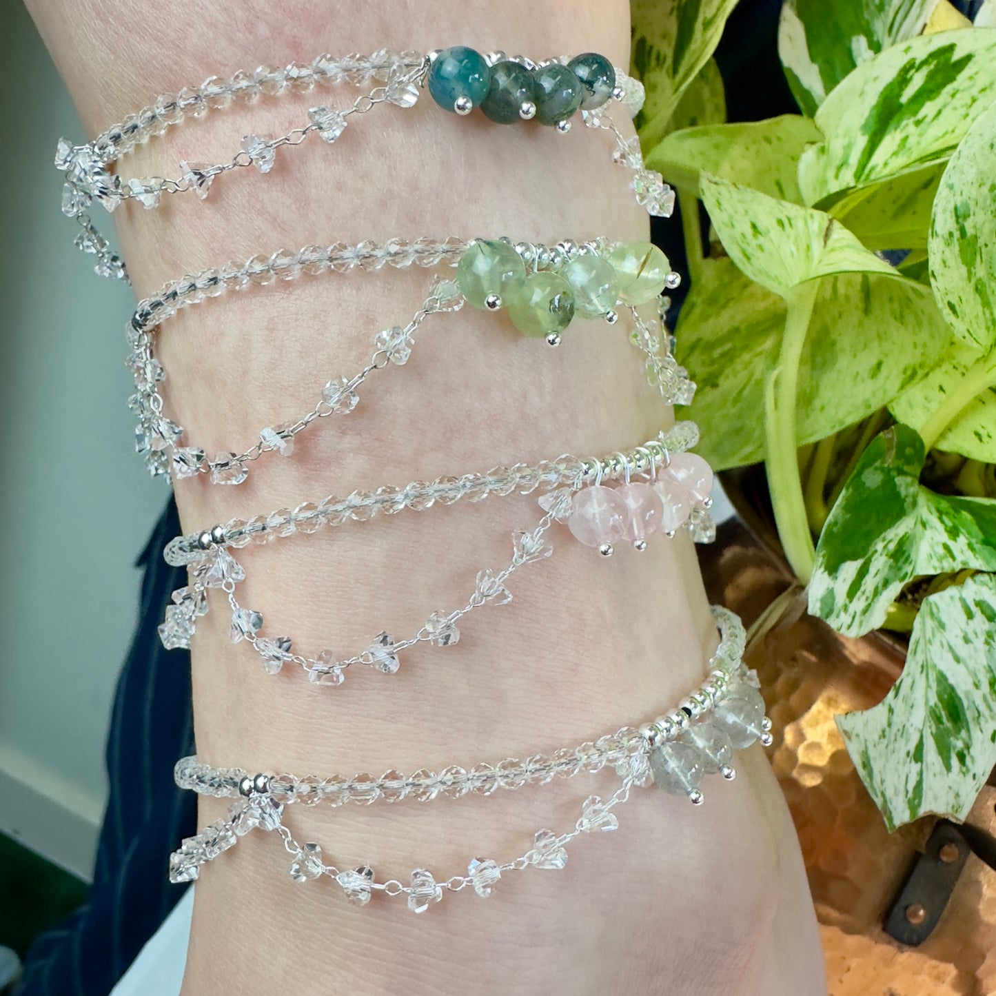 Whimsical Fairy Crystal Anklets — Adjustable | Choose Your Crystal