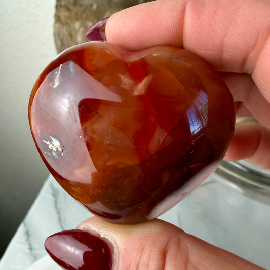Orca Carnelian Heart