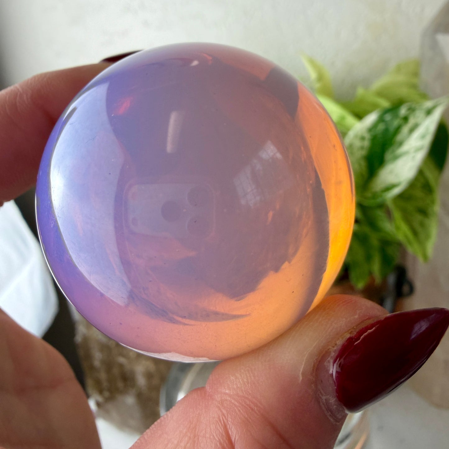 Pink Opalite Sphere | 52mm Unique Piece | Gentle Love & Emotional Healing Crystal
