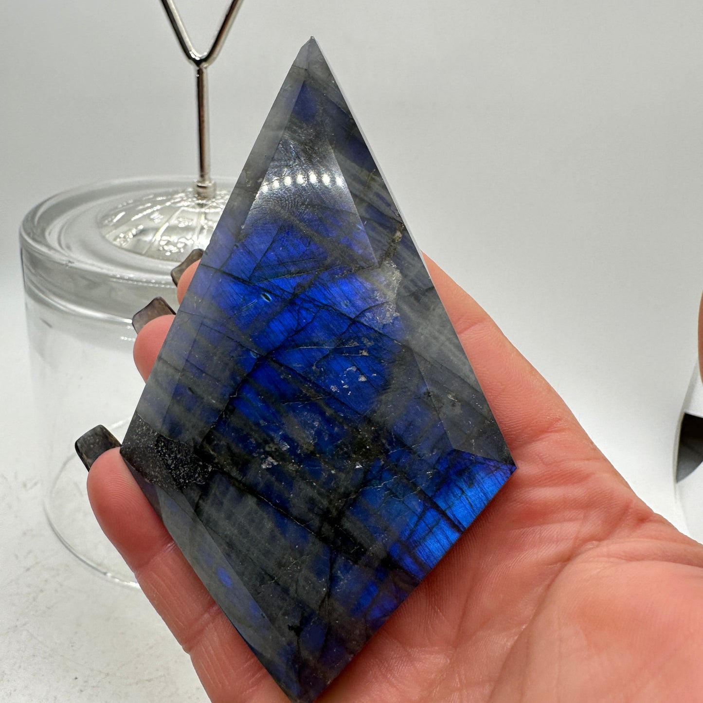 Labradorite Rhombus with Stand